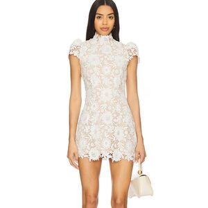 Stone Cold Fox x Revolve Amy Mini Dress in Ivory, size Small